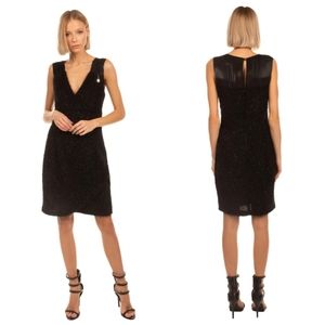 Mangano fluffy sparkle wrap dress, IT46/EUXL/US10?, NWT